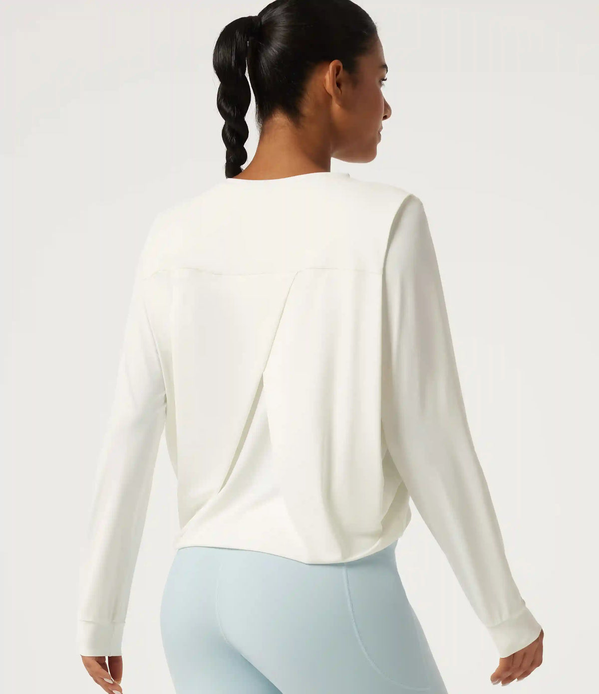 Round Neck InstantCool Quick Dry Long Sleeve Boxy Yoga Sports Top