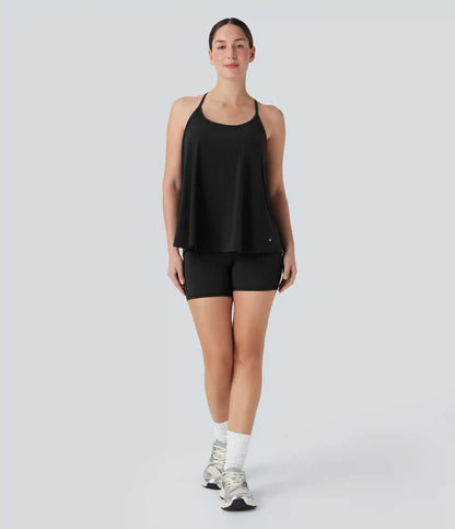 SoftlyZero™ Airy Halter Draped InstantCool Yoga Sports Top DD-F Cups