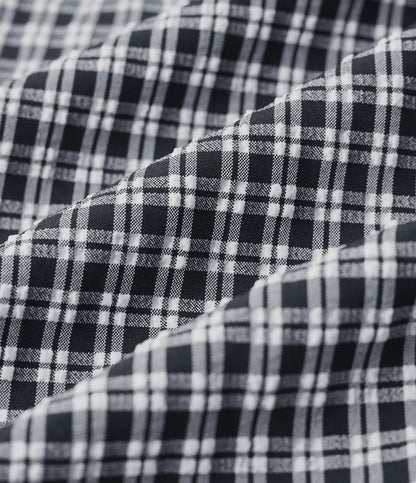 Mid Rise Drawstring Straight Leg Gingham Casual Pants with Pockets
