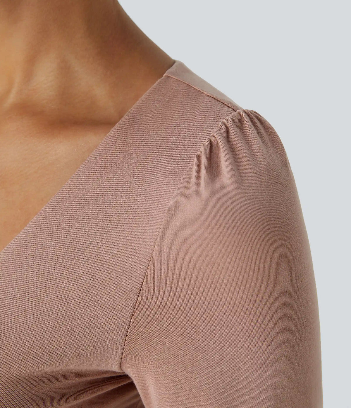 V Neck Long Sleeve Work Bodysuit