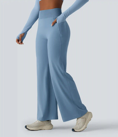 Halara UltraSculpt™ High-waisted Tummy Control Scrunch Yoga Straight-leg Pants with Pockets