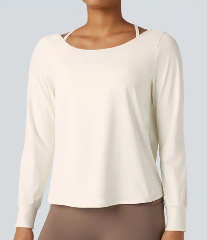 SoftlyZero™ Airy Cut-out Back 2-Piece Yoga Sports Top