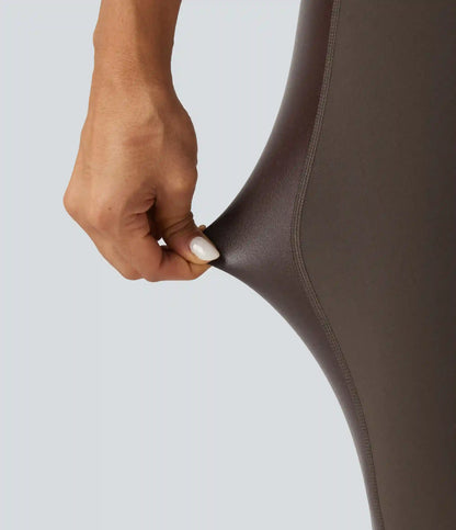 Halara UltraSculpt™ High Waisted Stretchy PU Tummy Control Yoga Leggings with Pocket