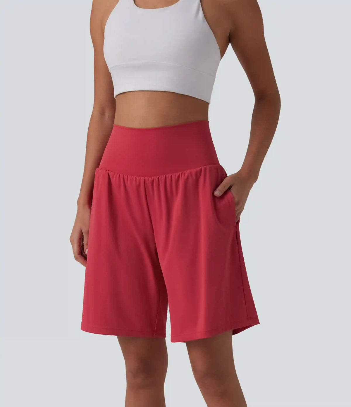 SoftlyZero™ Airy Super High Waisted 2-in-1 InstantCool Yoga Shorts 9" with Pockets