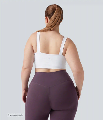 Plus Size Halara UltraSculpt™ Light Support Molded Cups Push-Up Yoga Sports Bra