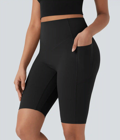 Halara UltraSculpt™ High Waisted Scrunch Butt Lifting Tummy Control Side Pocket Shaping Workout Biker Shorts 9''