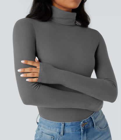 Halara HeatCore Turtleneck Long Sleeve Thumb Hole Casual Warming Top