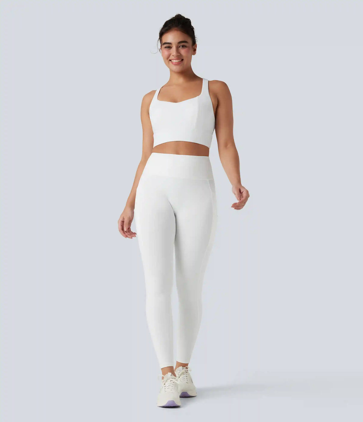 Light Support Racerback Crisscross Yoga Sports Bra