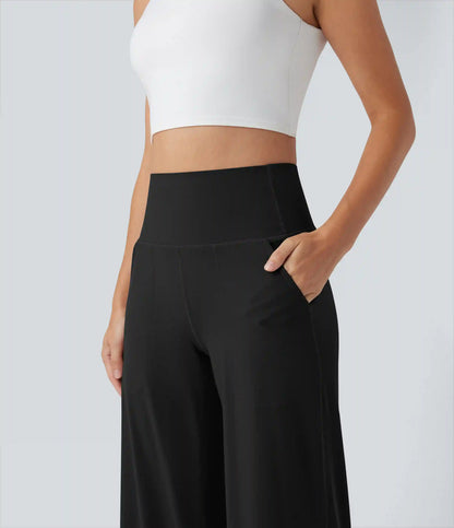 Halara UltraSculpt™ High Waisted Tummy Control Wide Leg Yoga Pants with Pockets