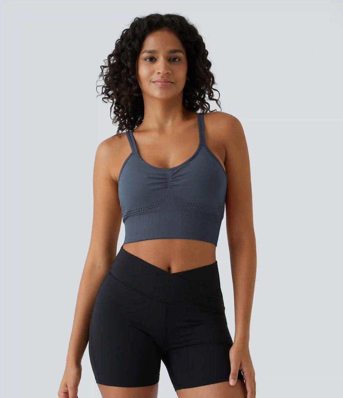 OneForm Seamless Flow Low Support Ruched Double Straps Sports Bra A-D Cups