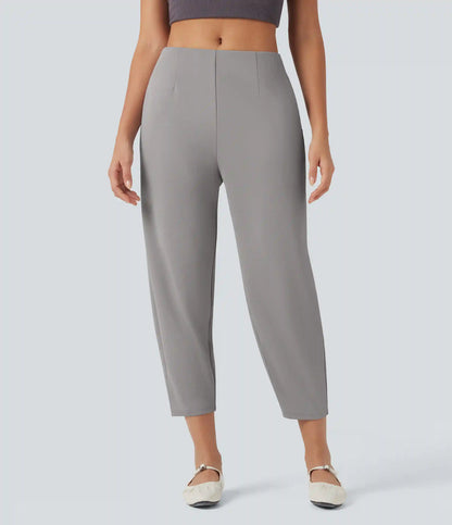 Halara Flex™ Mid Rise Tapered Crepe Work Pants with Pockets