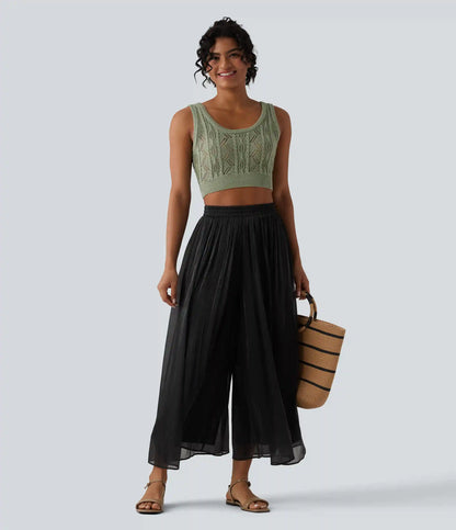 High Waisted Flowy Resort Baggy Pants