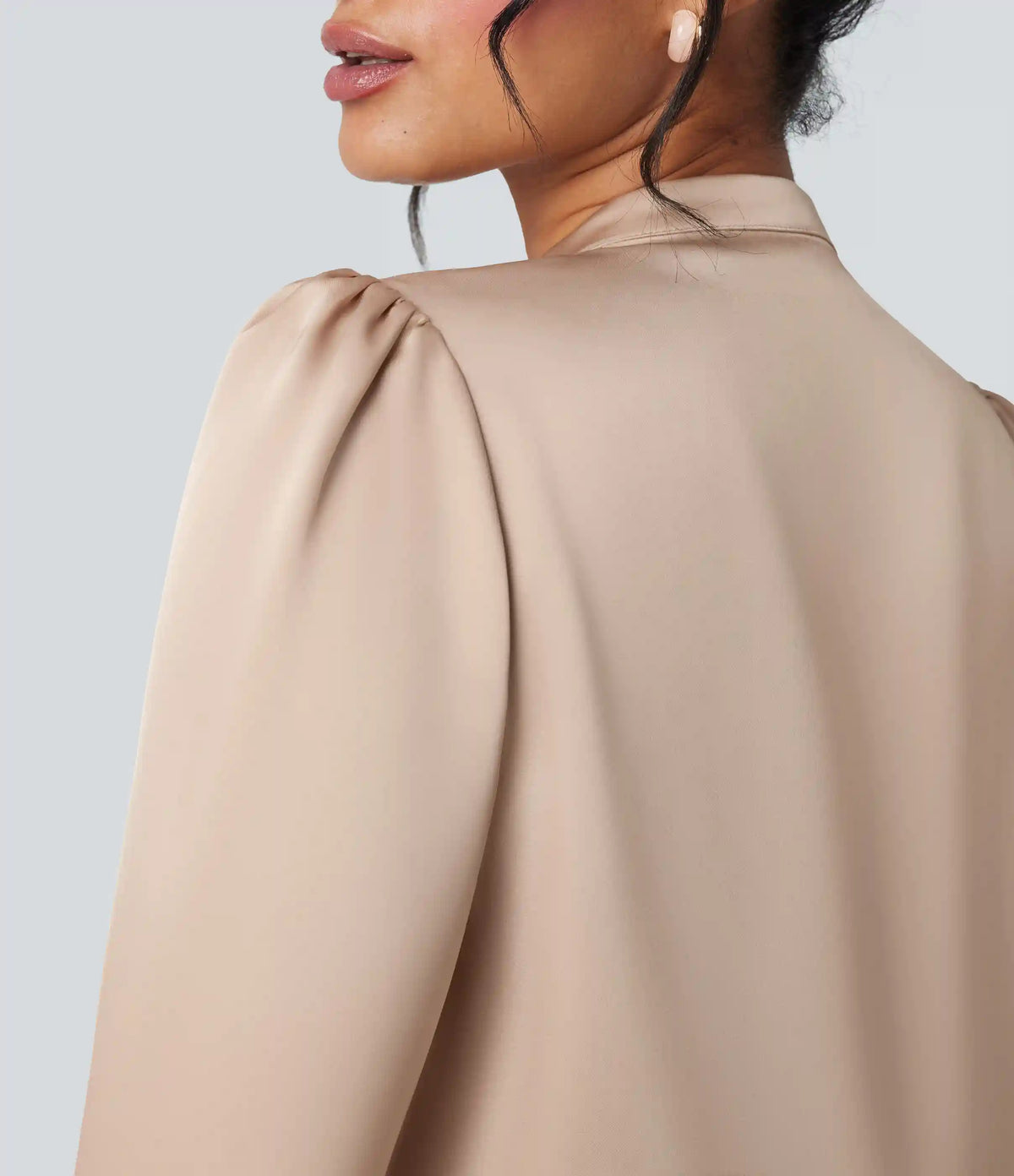 Tie Front Long Sleeve Work Shirt
