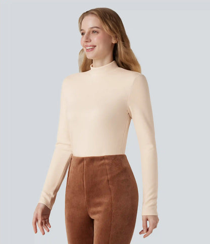Halara HeatCore Mock-neck Long Sleeve Casual Warming Top