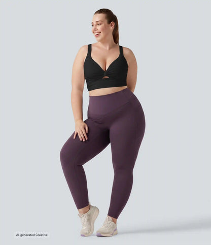 Plus Size Halara UltraSculpt™ Light Support Molded Cups Push-Up Yoga Sports Bra