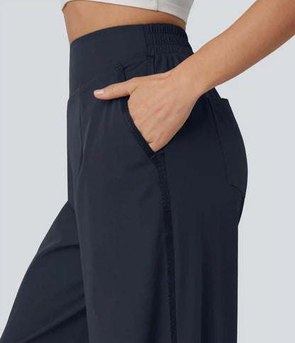 High Waisted Wide Leg Baggy Casual Pants with Pockets
