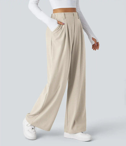 Halara Flex™ High Waisted Pocket Wide Leg Waffle Work Pants