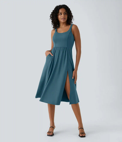 Padded Midi Casual Dress A-D Cups