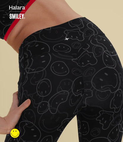 Halara X Smiley® Halara UltraSculpt™ High Waisted Scrunch Butt Lifting Tummy Control Bootcut Training Leggings with Pockets