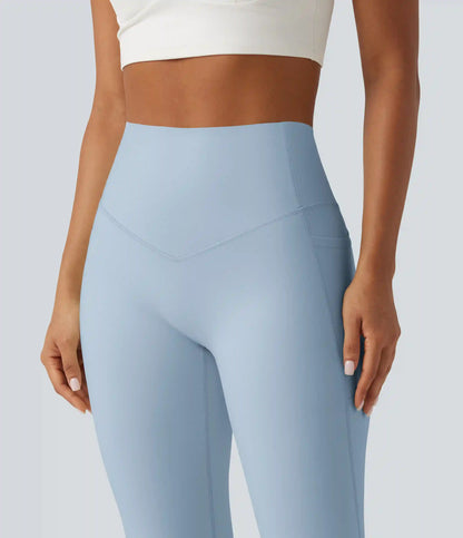 Halara UltraSculpt™ High Waisted Tummy Control Shaping Yoga Bootcut Leggings with Pockets