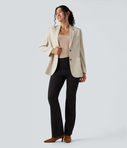 Halara Flex™ High Waisted Striped Work Flare Pants with Pockets