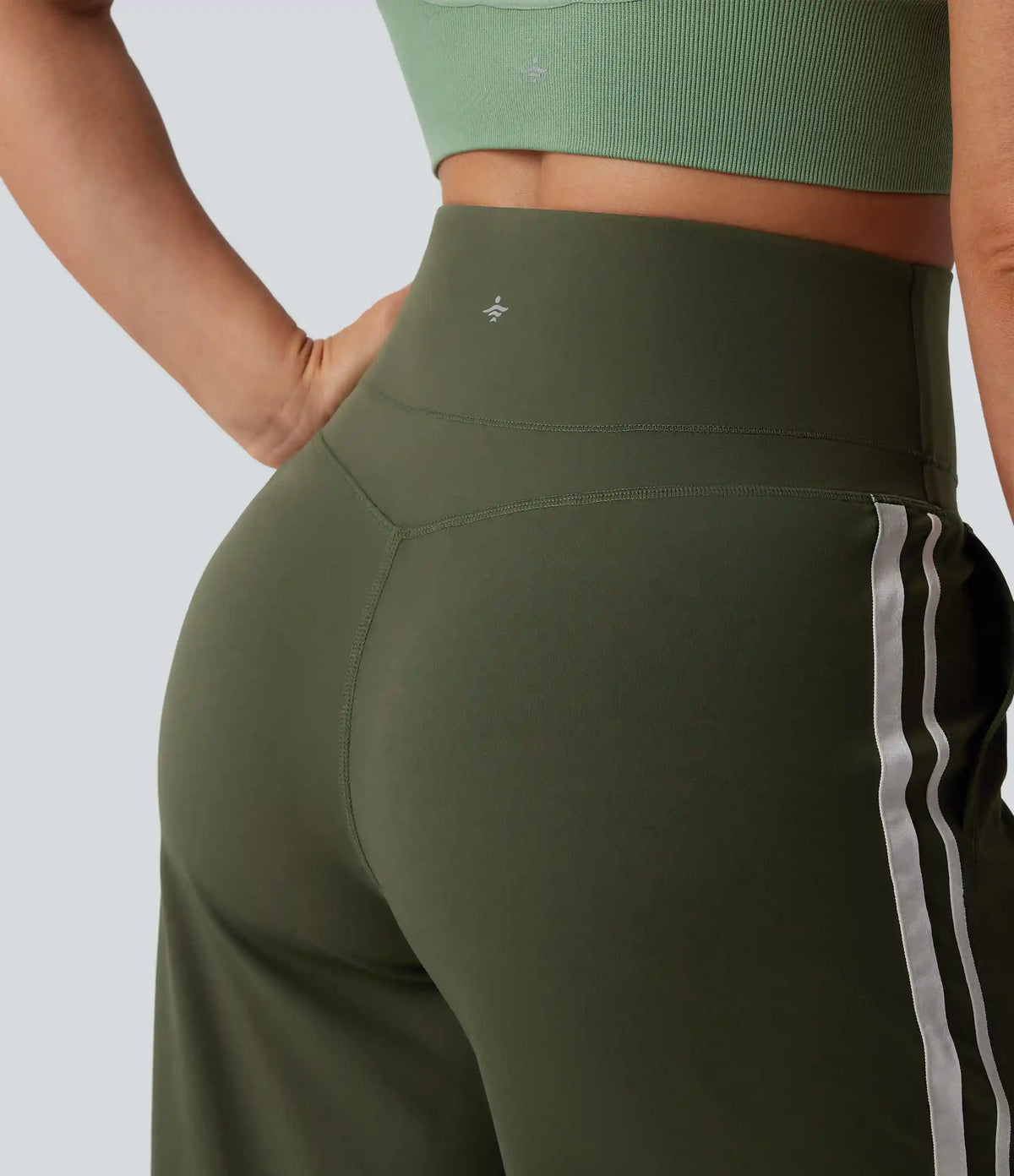 Halara UltraSculpt™ High Waisted Tummy Control Color Block Stripes Yoga Baggy Pants with Pockets