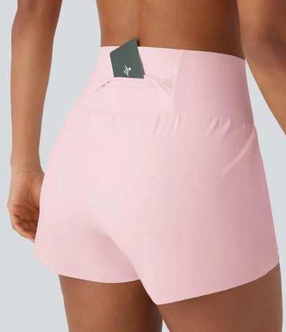 SoftlyZero™ Airy Super High Waisted 2-in-1 InstantCool Yoga Shorts with Pockets