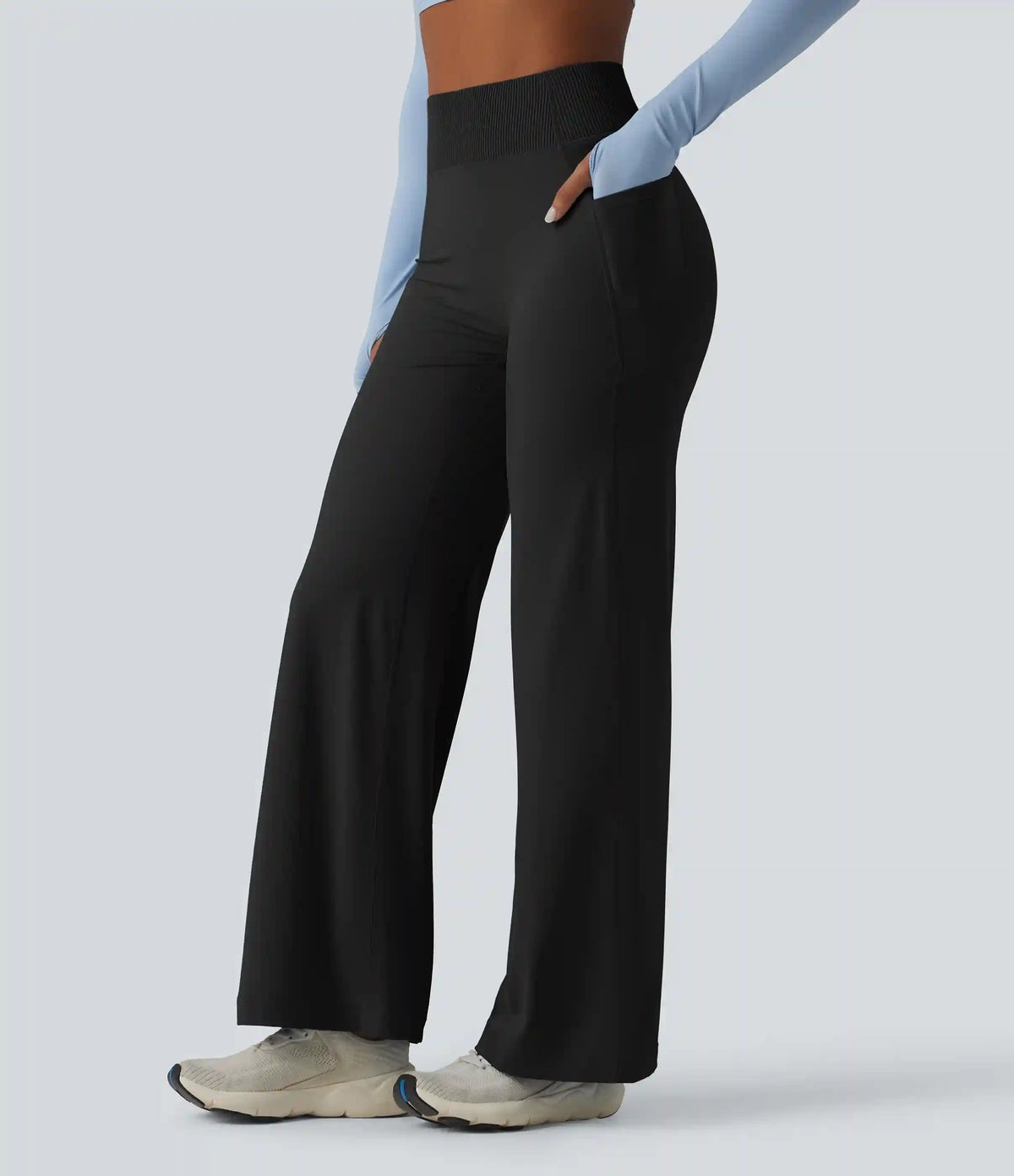 Halara UltraSculpt™ High-waisted Tummy Control Scrunch Yoga Straight-leg Pants with Pockets