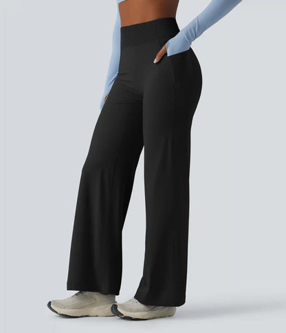 Halara UltraSculpt™ High-waisted Tummy Control Scrunch Yoga Straight-leg Pants with Pockets