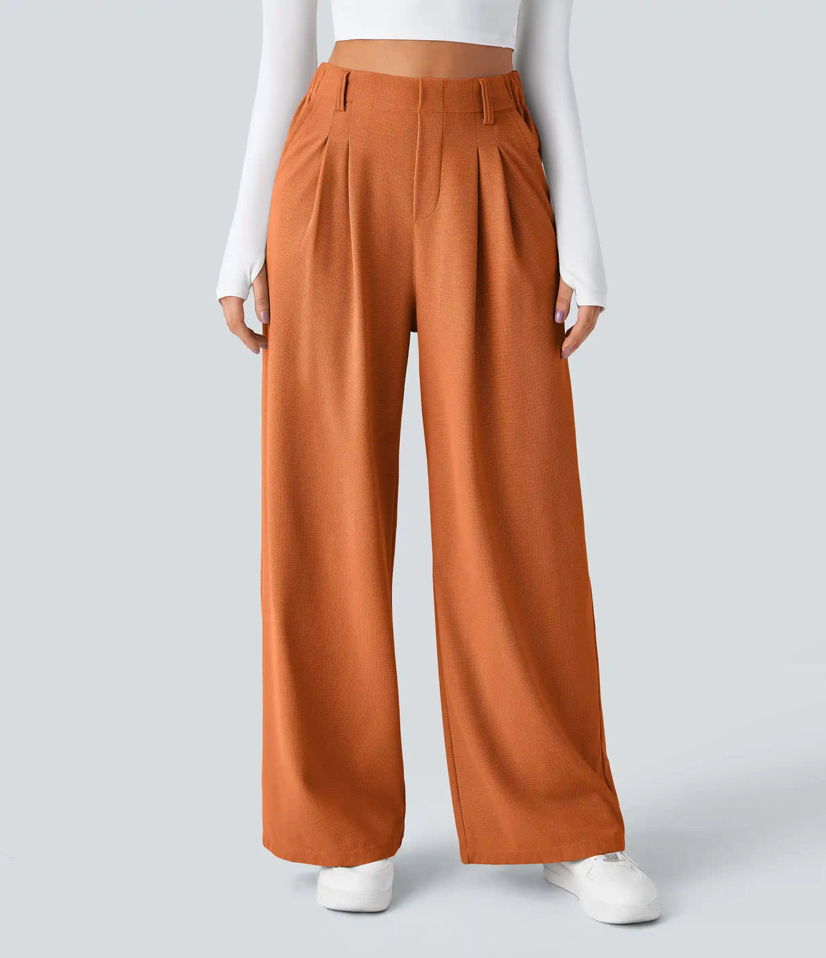 Halara Flex™ High Waisted Pocket Wide Leg Waffle Work Pants