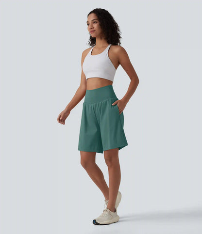 SoftlyZero™ Airy Super High Waisted 2-in-1 InstantCool Yoga Shorts 9" with Pockets