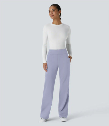 Halara Flex™ DayStretch Mid Rise Side Zipper Pocket Work Flare Pants