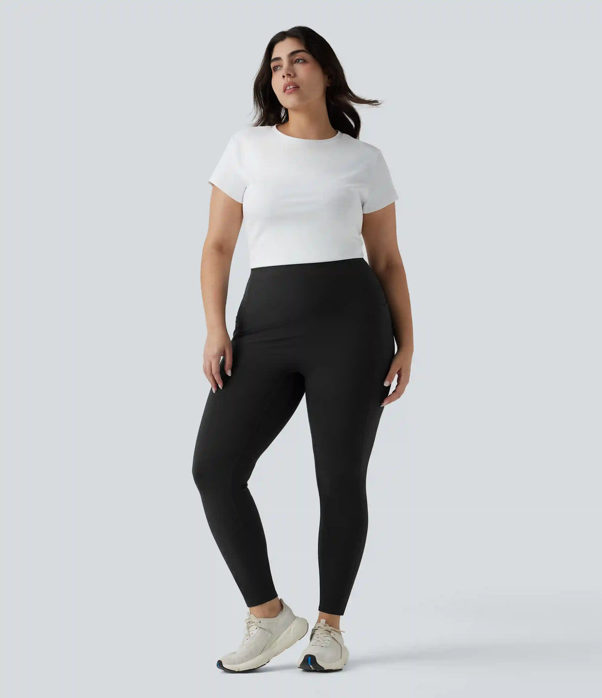 Plus Size Halara UltraSculpt™ High Waisted Tummy Control Butt Lifting Ruched Yoga Leggings with Pockets
