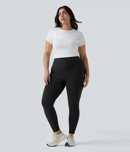 Plus Size Halara UltraSculpt™ High Waisted Tummy Control Butt Lifting Ruched Yoga Leggings with Pockets