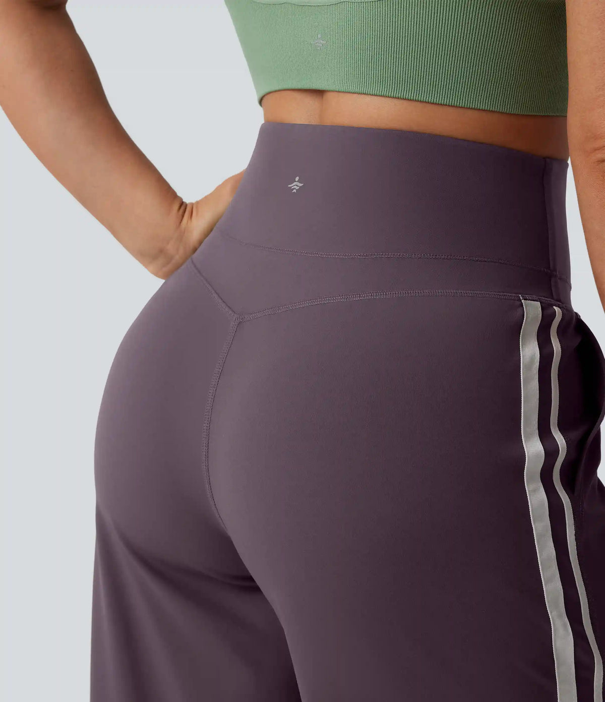 Halara UltraSculpt™ High Waisted Tummy Control Color Block Stripes Yoga Baggy Pants with Pockets