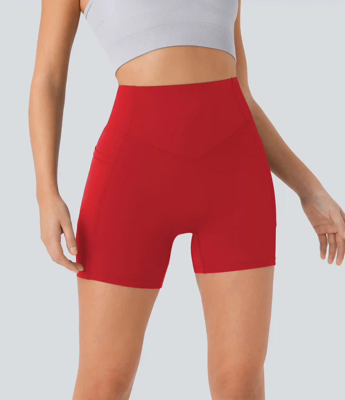 Halara UltraSculpt™ High Waisted Scrunch Butt Lifting Tummy Control Pocket Shaping Workout Biker Shorts 5''