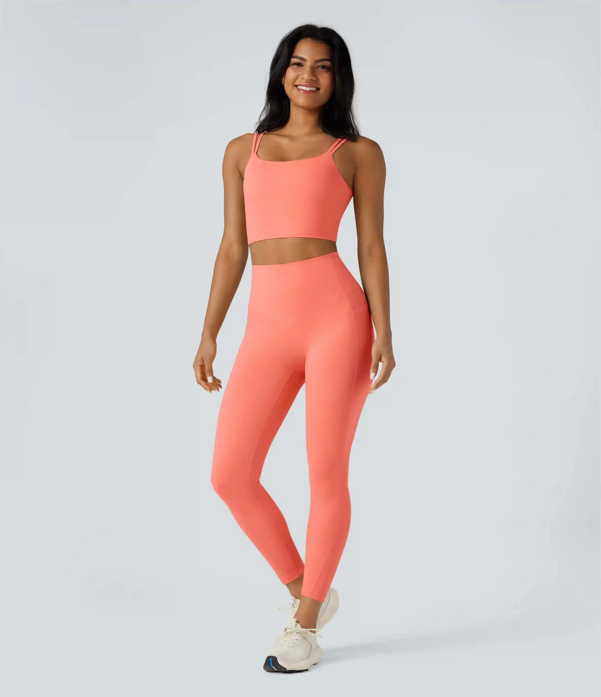 Halara UltraSculpt™ Double Straps Twisted Backless Cropped Yoga Tank Top