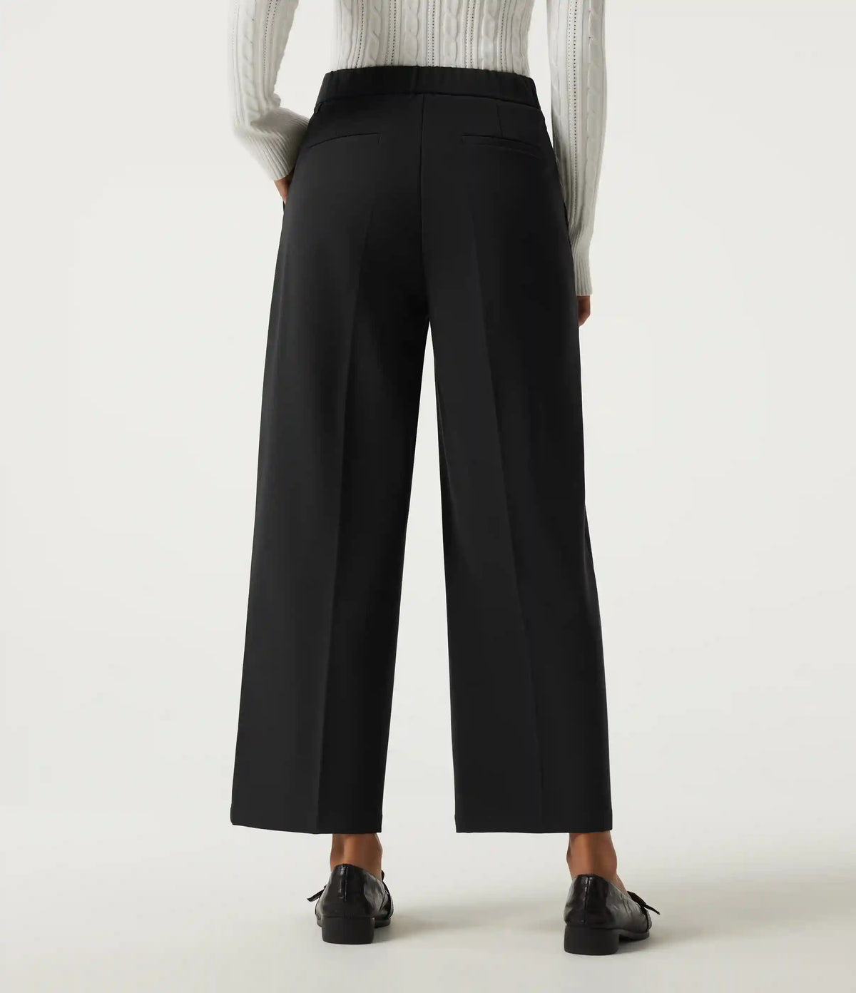 Mid Rise Straight Leg Work Pants with Pockets