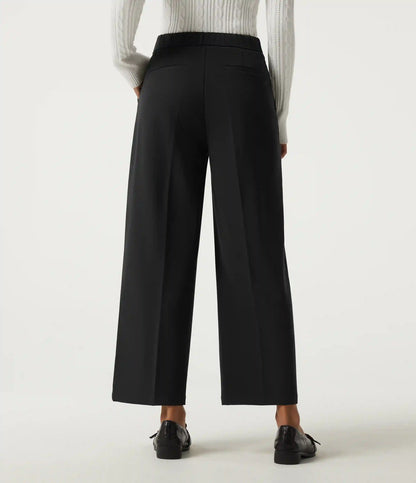 Mid Rise Straight Leg Work Pants with Pockets