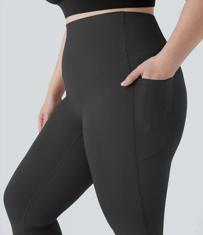 Halara UltraSculpt™ High Waisted Tummy Control Pocket Shaping Yoga Bootcut Plus Size Leggings