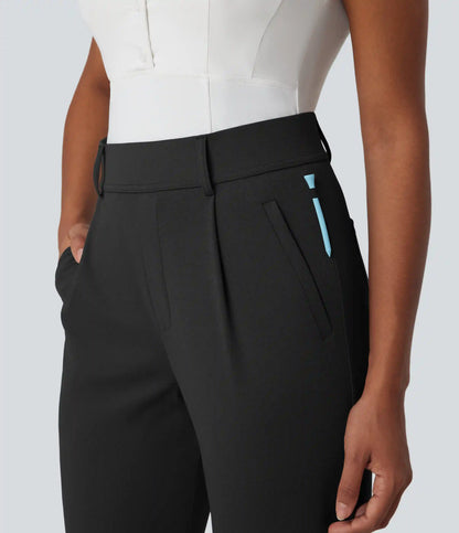 High Waisted Quick Dry Golf Pants with Pockets-Golf Tee-UPF40+