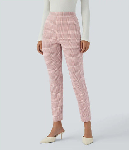 Halara Flex™ High Waisted Pocket Houndstooth Plaid Skinny Work Pants