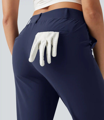 High Waisted Quick Dry Golf Cropped Joggers with Pockets
