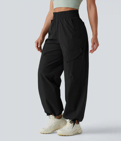 Lettuce Trim High Waisted Workout Cargo Pants with Pockets