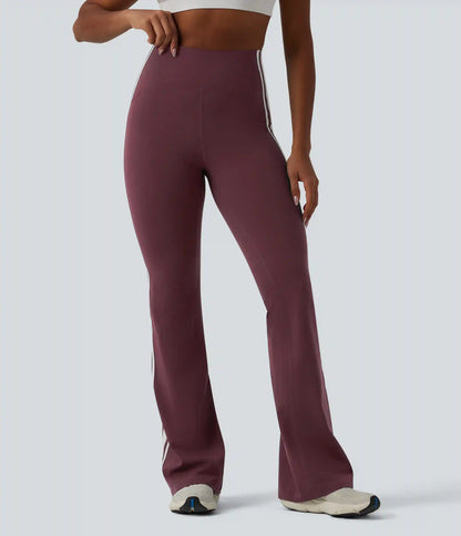 Halara UltraSculpt™ High-waisted Tummy Control Side Stripe Yoga 7/8 Flare Leggings