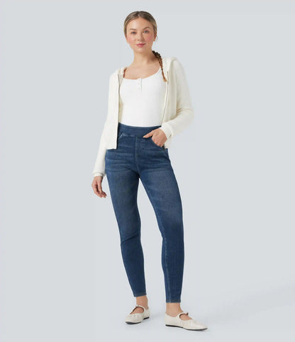 Halara Flex™ High Waisted Denim Casual Leggings with Pockets