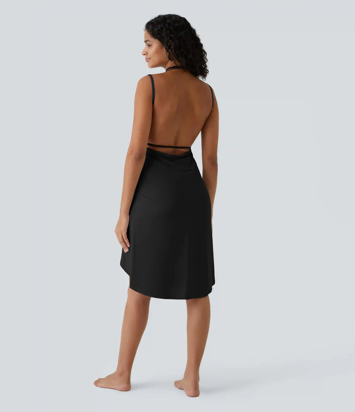 Spaghetti Strap Crossover Cover Up Wrap InstantCool Dress-UPF50+