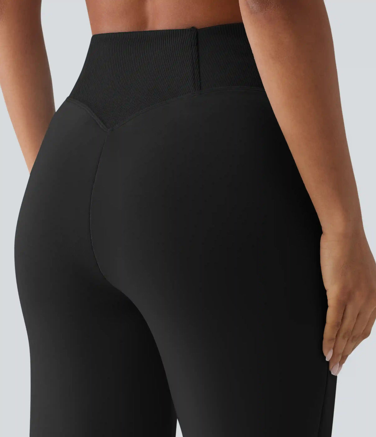 SpacerTek™ High Waisted Crossover Tummy Control Straight Leg Casual Pants with Pockets