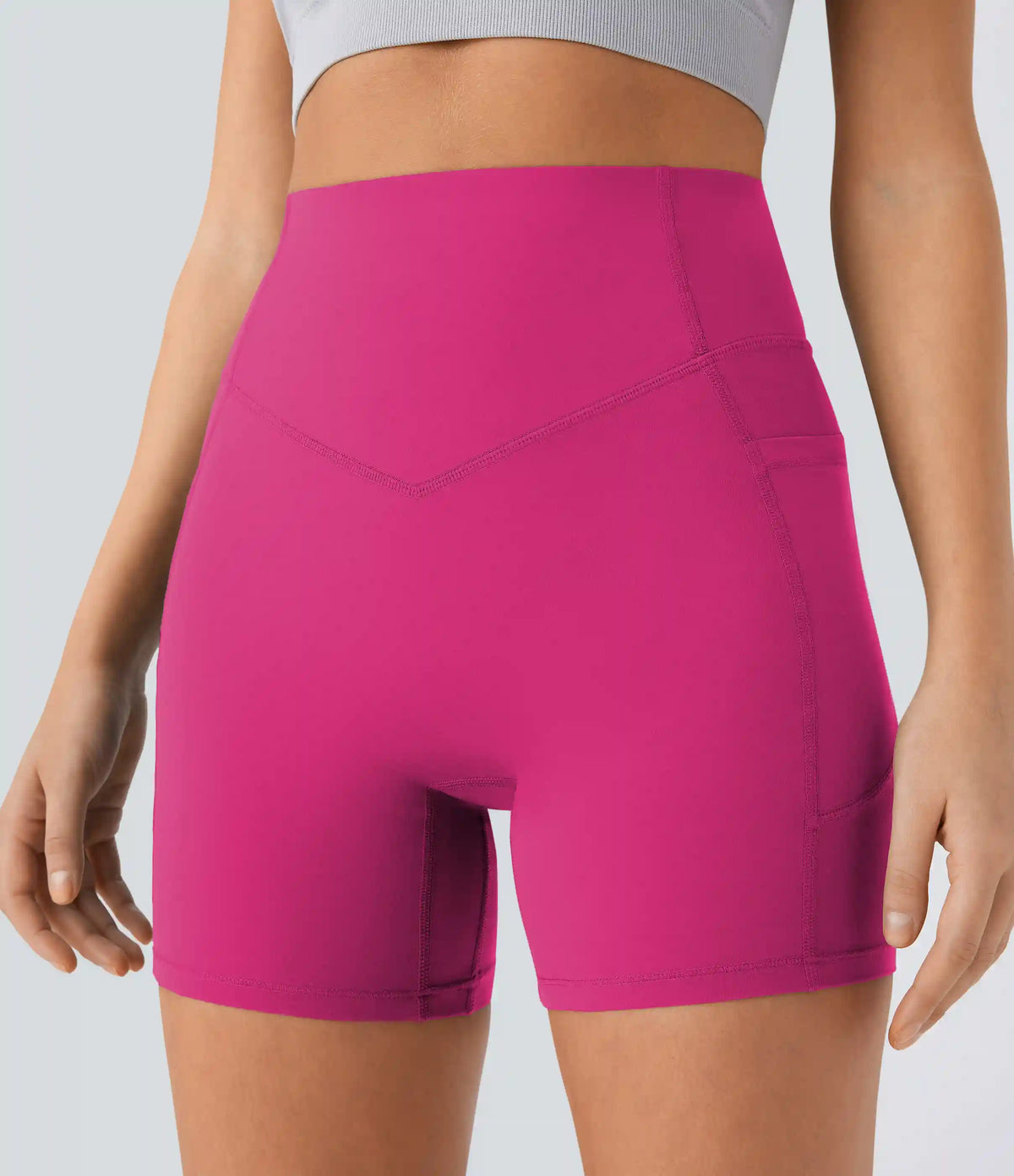 Halara UltraSculpt™ High Waisted Scrunch Butt Lifting Tummy Control Pocket Shaping Workout Biker Shorts 5''