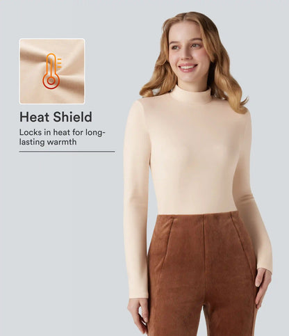 Halara HeatCore Mock-neck Long Sleeve Casual Warming Top